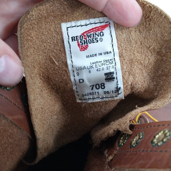 Red Wing 708 Classic Brown Leather 7\